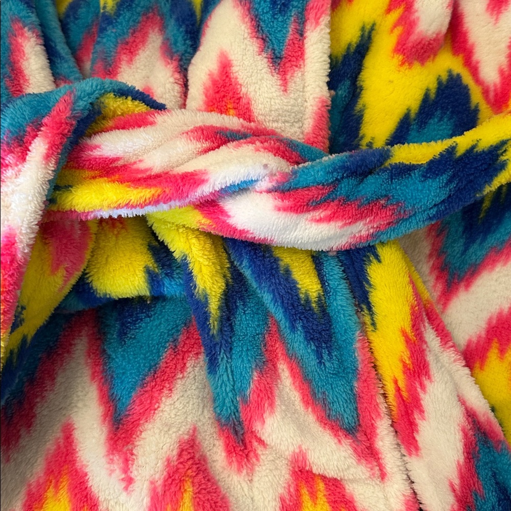Women’s Body candy, Colorful Zigzag Patterned Robe size XL - Picture 3 of 7